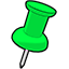 green pushpin icon