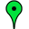 Green map pin representing campsites