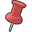 Red Push Pin Marker